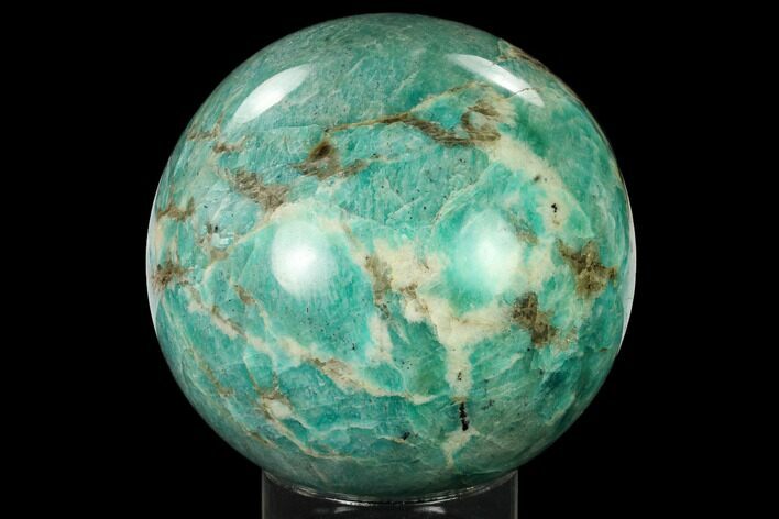 Polished Graphic Amazonite Crystal Sphere - Madagascar #166504